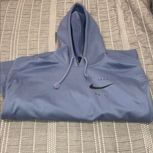 Nike Light Lavender 'Just Do It' Swoosh Pullover Hoodie